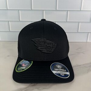 Oregon State Beavers Hat Cap Fitted Mens Large Black Baseball M/L OSU Flexfit